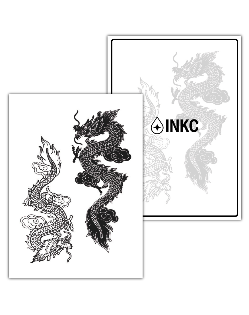 Draken Duo Set tijdelijke tattoo van INKC