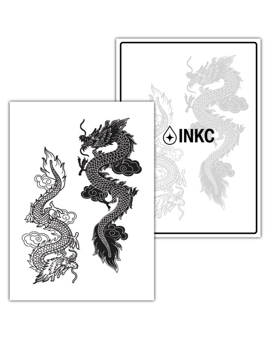 Draken Duo Set tijdelijke tattoo van INKC