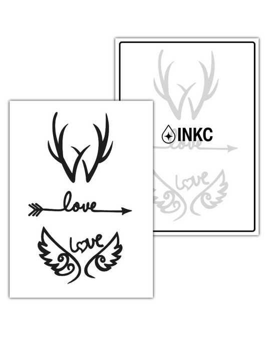 Liefdesvleugels tijdelijke tattoo van INKC