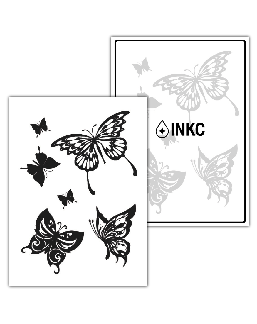 Vlinder Set tijdelijke tattoo van INKC