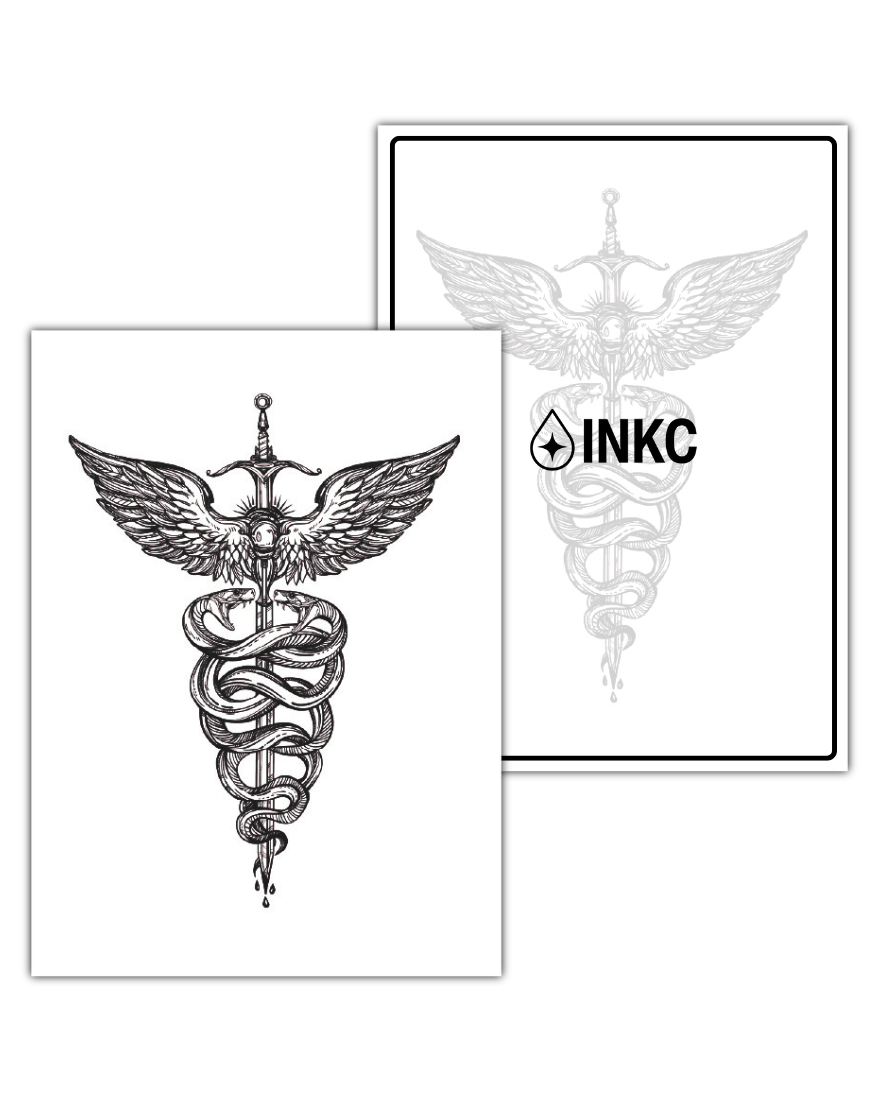 Zwaard des Levens tijdelijke tattoo van INKC
