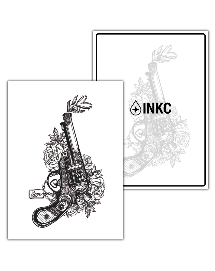 Revolver tijdelijke tattoo van INKC
