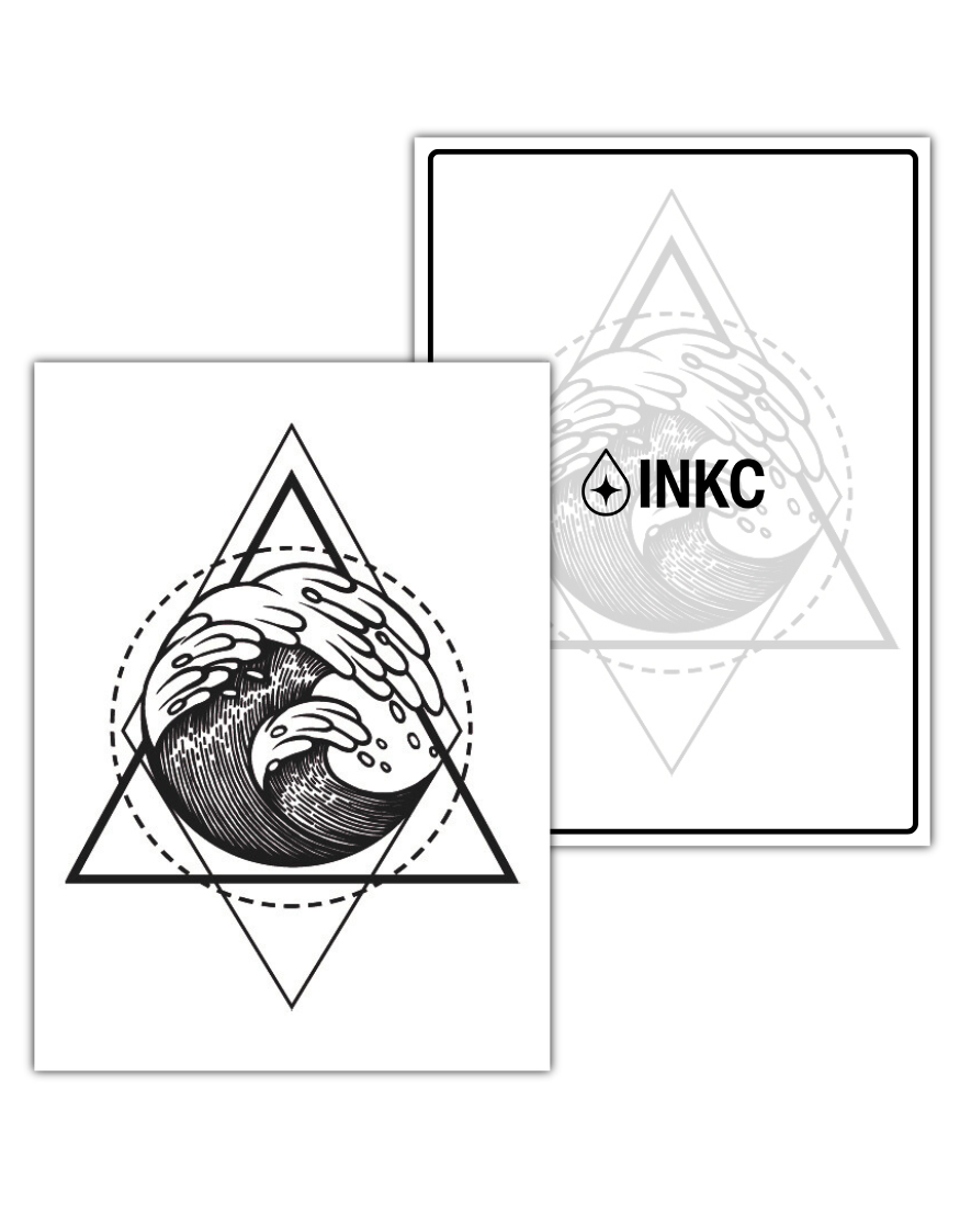 Golven tijdelijke tattoo van INKC