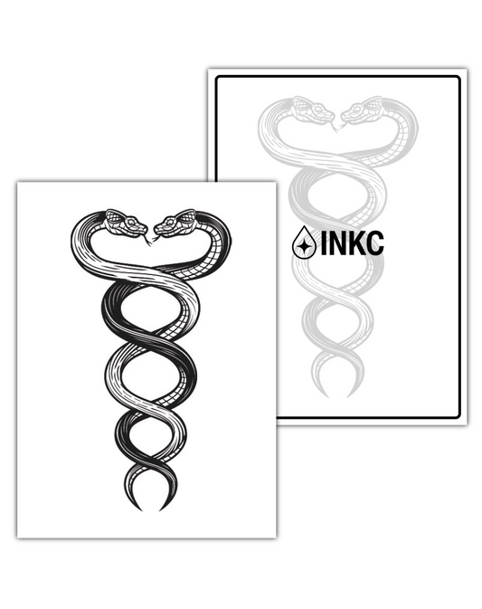Slangenspiraal tijdelijke tattoo van INKC