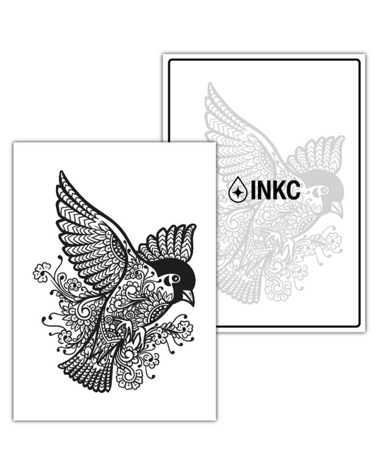 Vogel tijdelijke tattoo van INKC