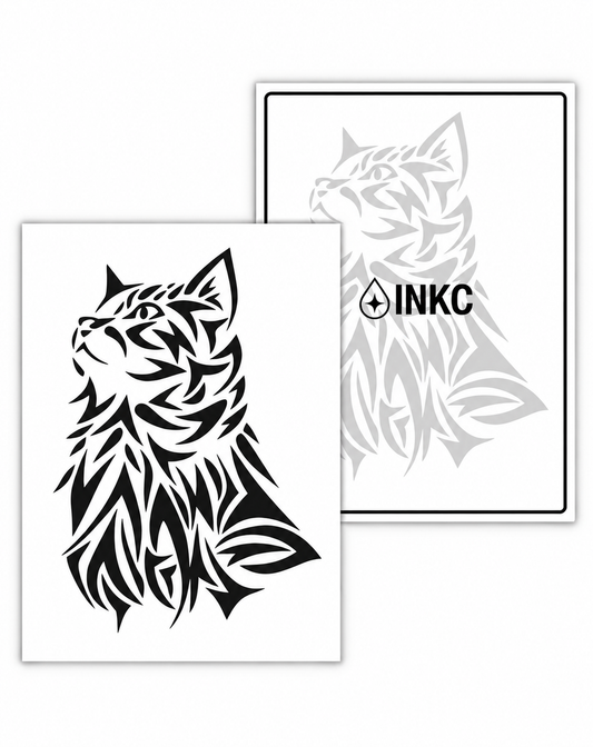 Tribal Kat tijdelijke tattoo van INKC