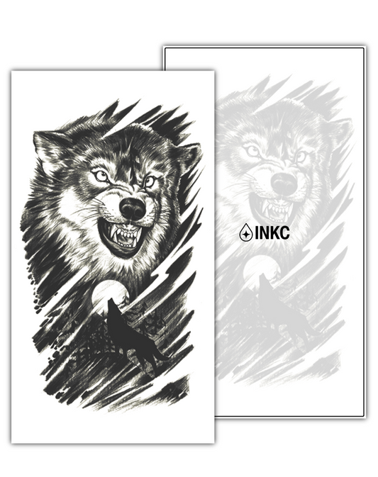 Wolfvennacht tijdelijke tattoo van INKC