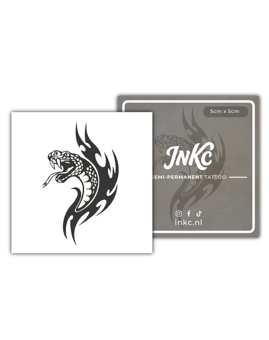 Ratelslang tijdelijke tattoo van INKC