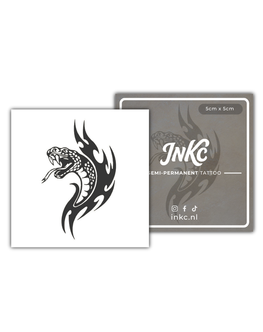 Ratelslang tijdelijke tattoo van INKC