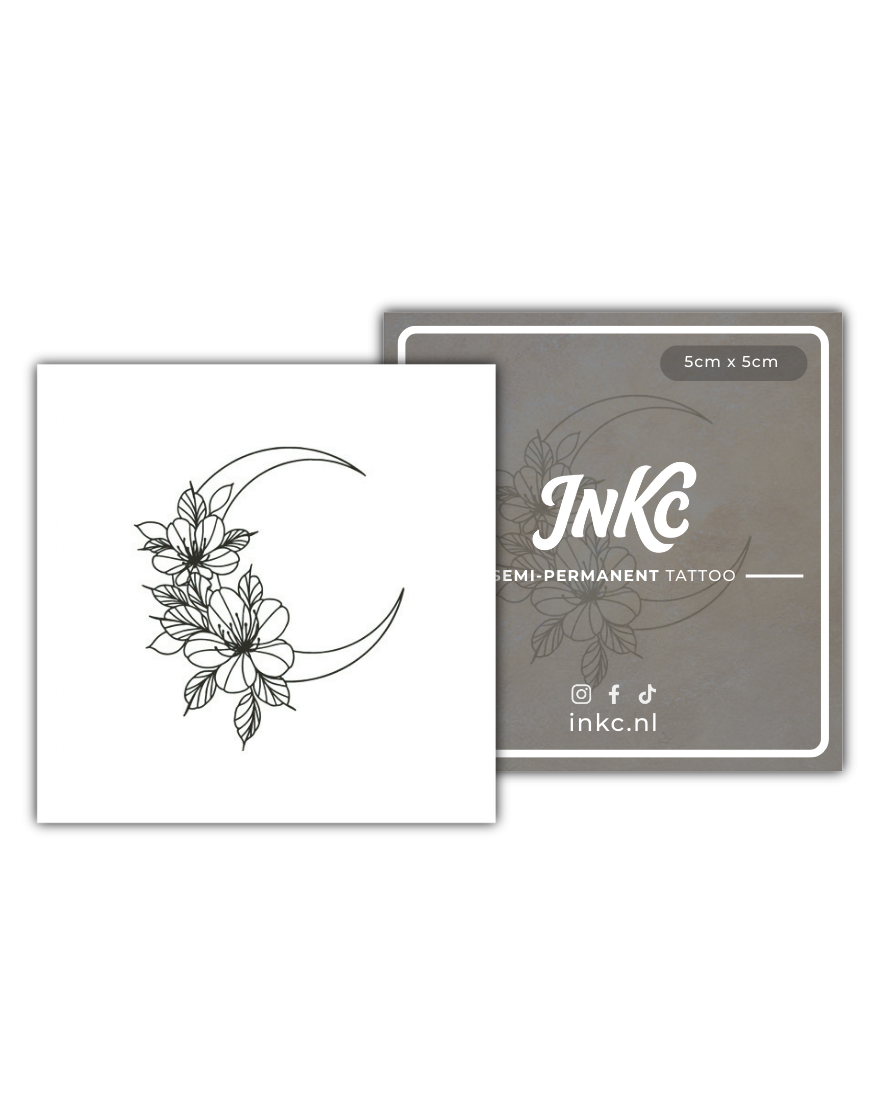 Bloemmaan tijdelijke tattoo van INKC