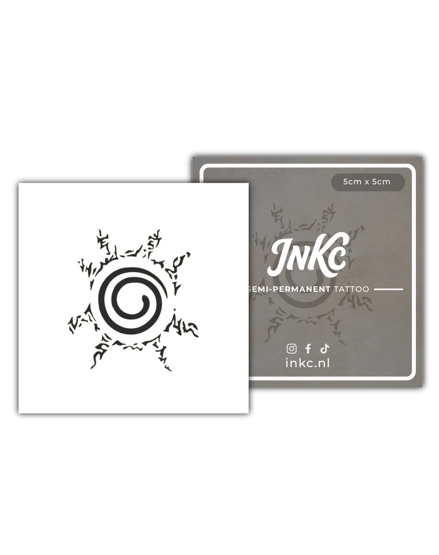 Spiraalwind tijdelijke tattoo van INKC
