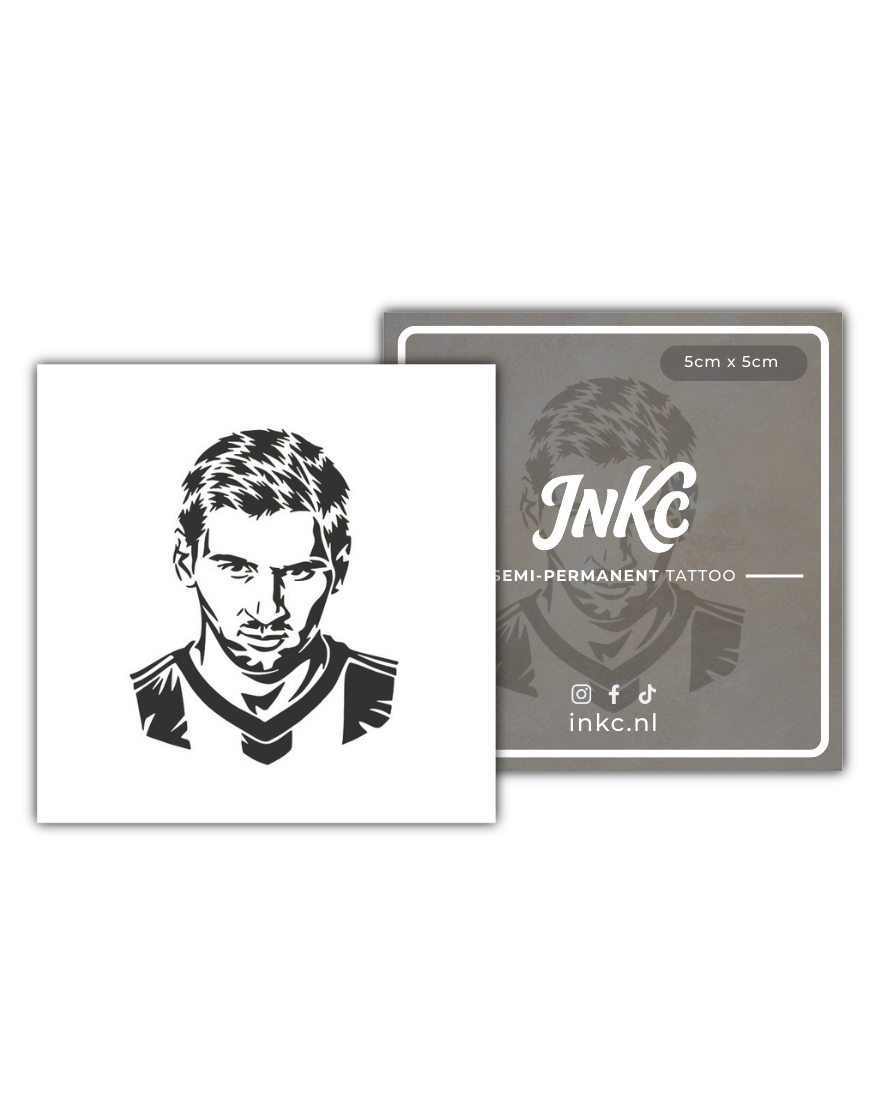 Messi tijdelijke tattoo van INKC