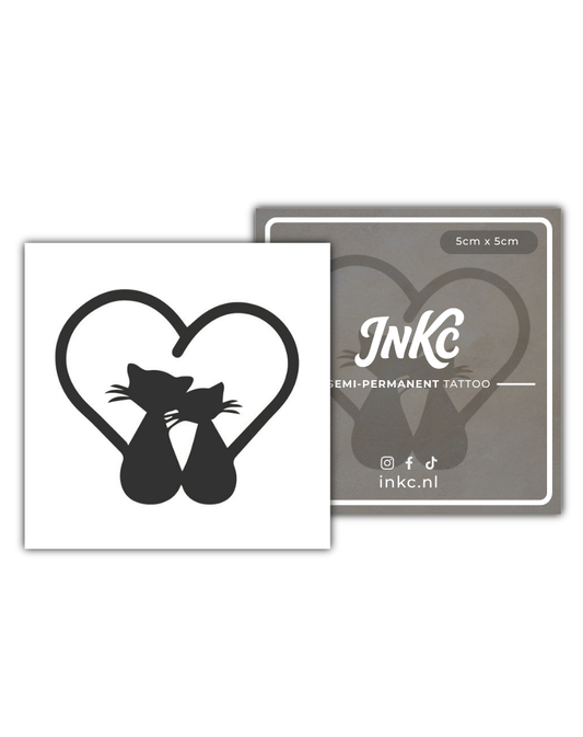 Kattenliefde tijdelijke tattoo van INKC