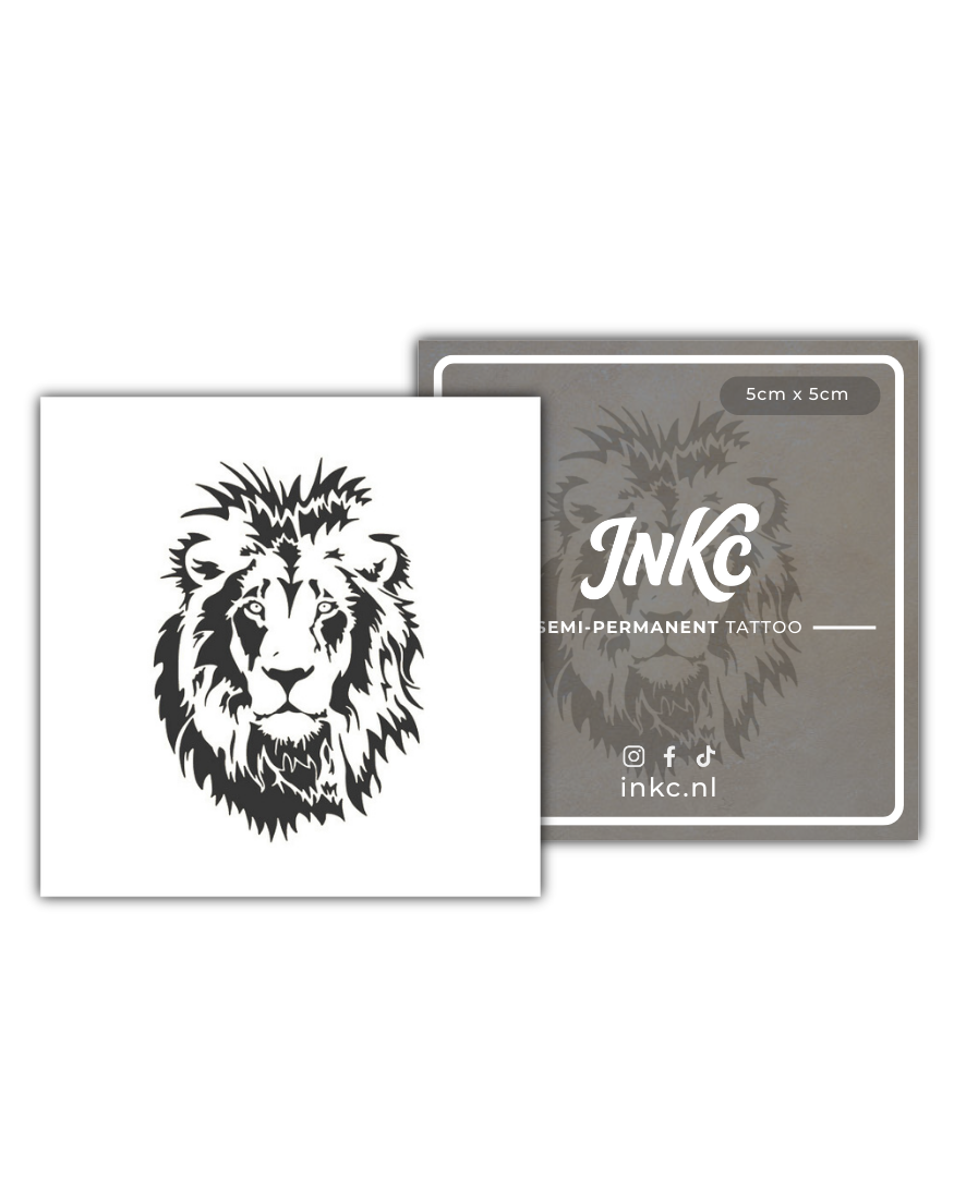 Leeuw tijdelijke tattoo van INKC