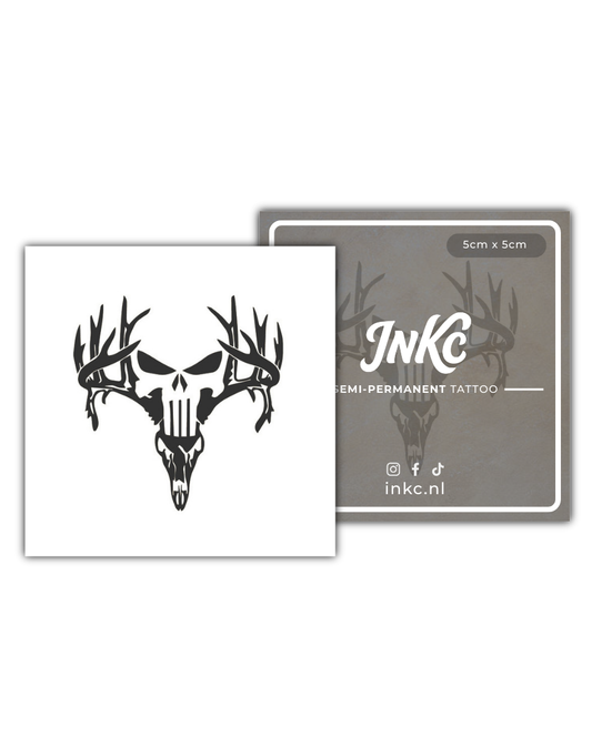 Doodshoofd tijdelijke tattoo van INKC