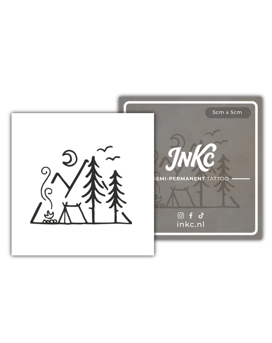 Kamperen tijdelijke tattoo van INKC