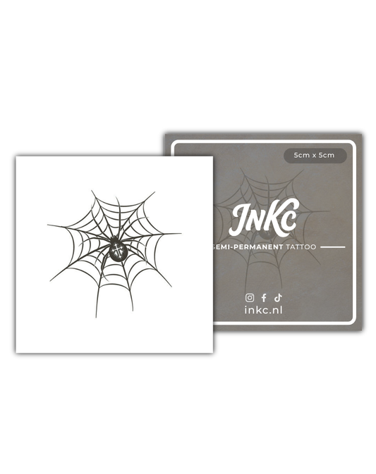 Spinnenweb tijdelijke tattoo van INKC