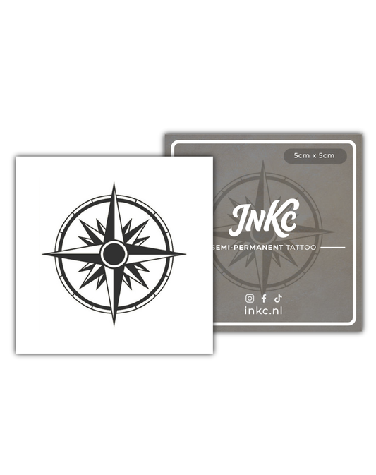 Kompas tijdelijke tattoo van INKC