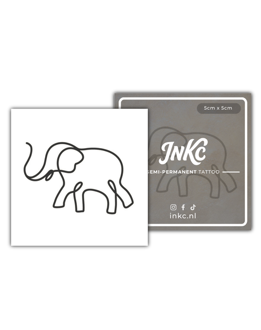 Olifant tijdelijke tattoo van INKC