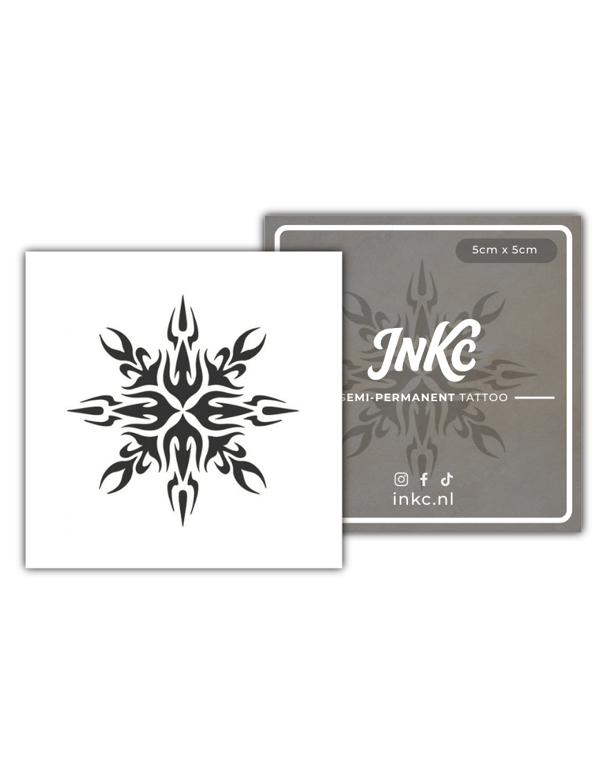 Trident Sneeuwvlok tijdelijke tattoo van INKC