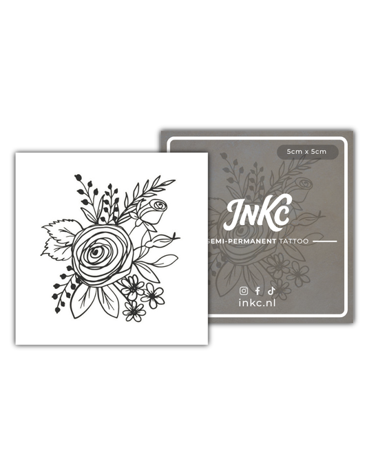 Bloemen tijdelijke tattoo van INKC