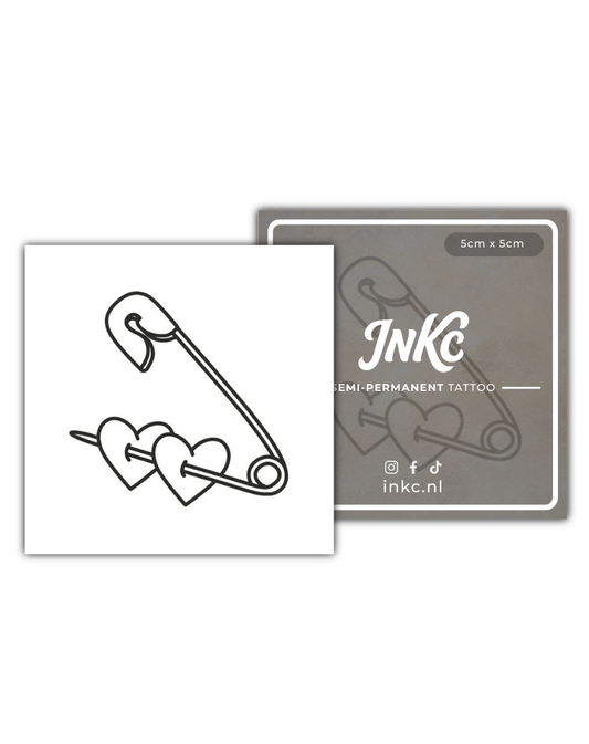 Gestoken Hartjes tijdelijke tattoo van INKC