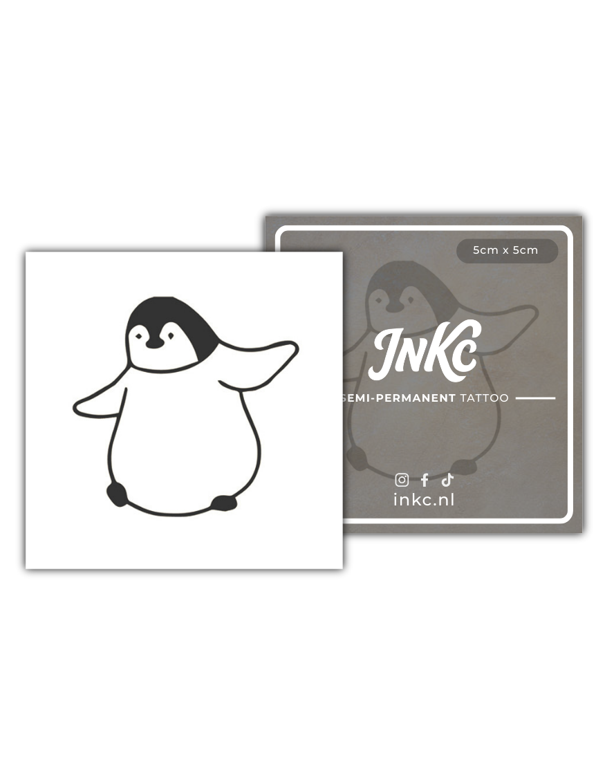 Pinguïn tijdelijke tattoo van INKC