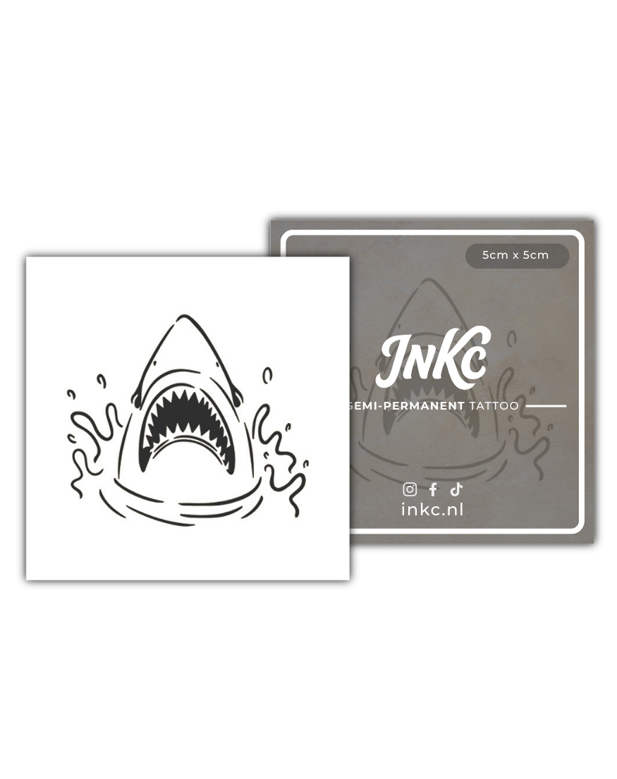 Haai tijdelijke tattoo van INKC