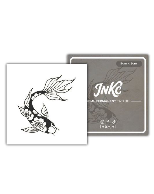 Koikarper tijdelijke tattoo van INKC