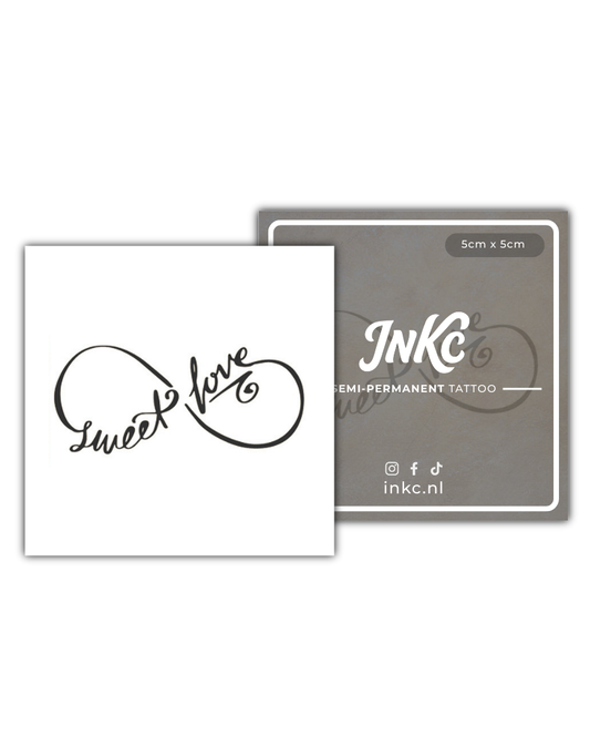 Infinity Sweet Love tijdelijke tattoo van INKC
