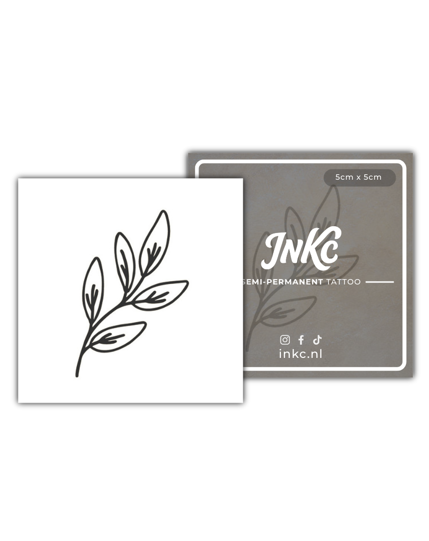 Minimalistische Bladen tijdelijke tattoo van INKC