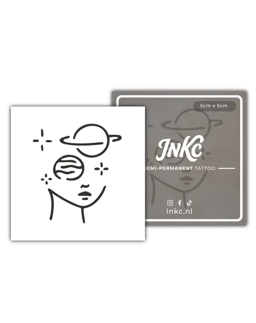 Planeten Zicht tijdelijke tattoo van INKC
