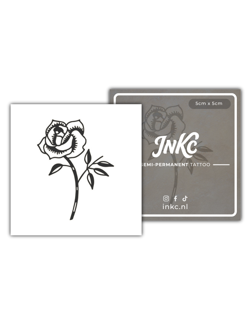 Roos tijdelijke tattoo van INKC