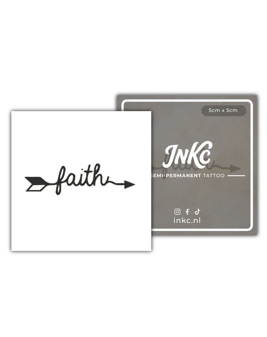Faith tijdelijke tattoo van INKC