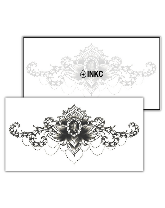 Lotuskraag tijdelijke tattoo van INKC