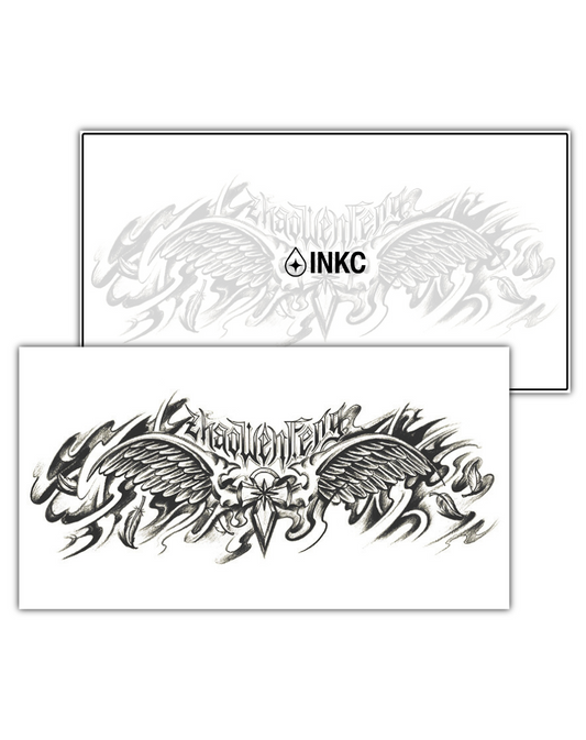 Vleugelkraag tijdelijke tattoo van INKC