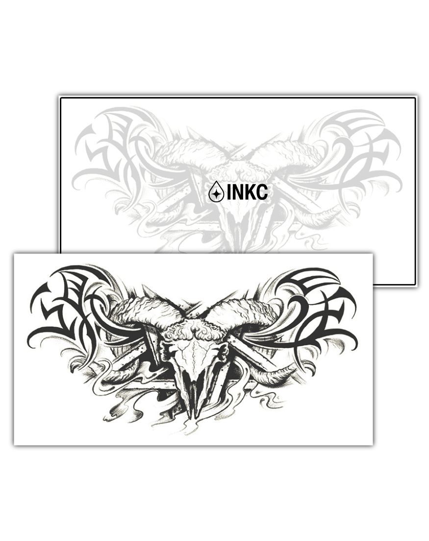 Ramskraag tijdelijke tattoo van INKC