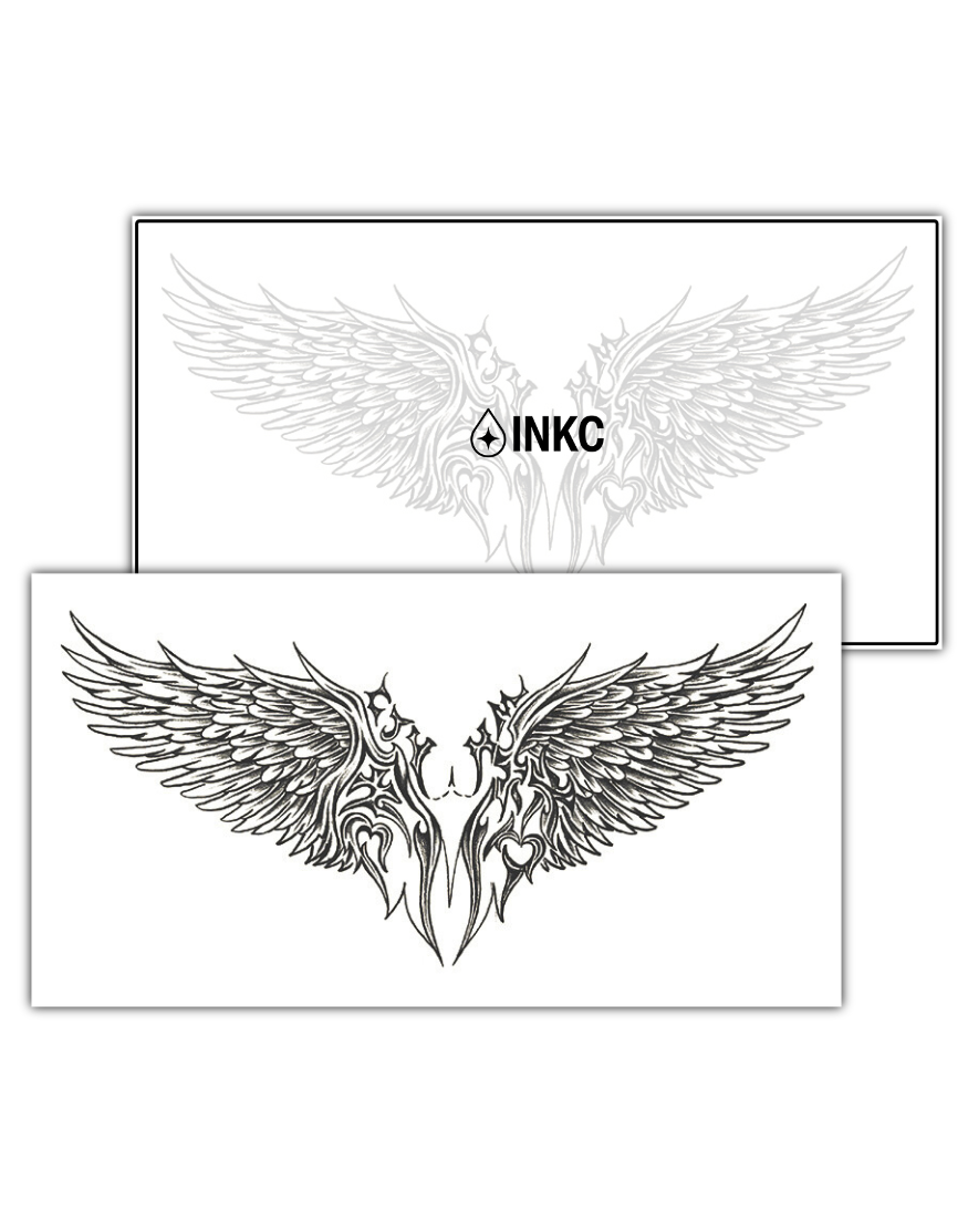 Vogelkraag tijdelijke tattoo van INKC