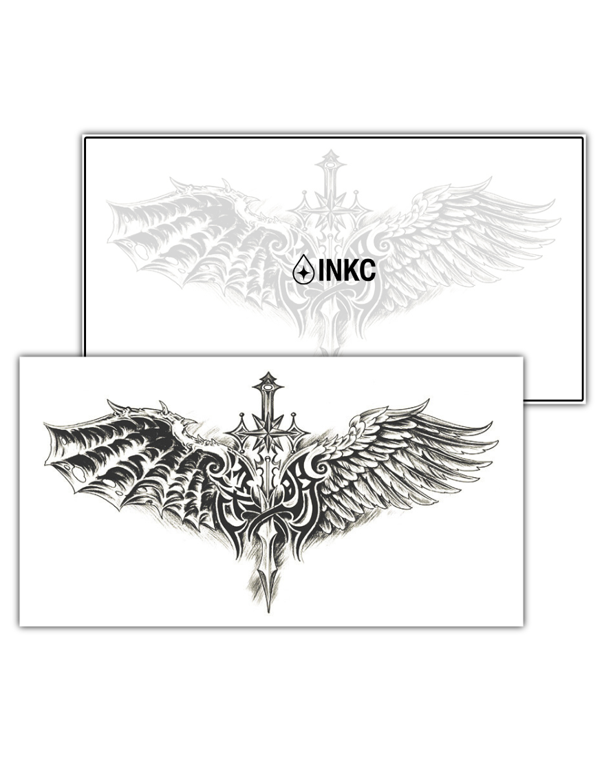 Zwaardkraag tijdelijke tattoo van INKC
