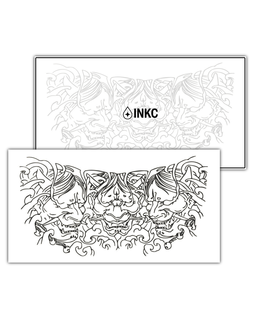 Duivels tijdelijke tattoo van INKC