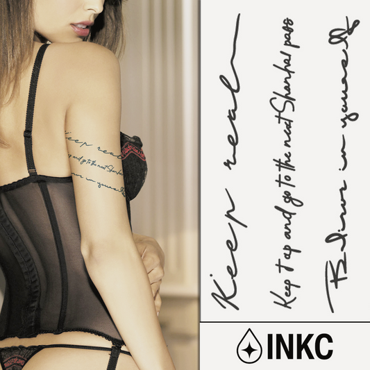 Keep Real tijdelijke tattoo van INKC