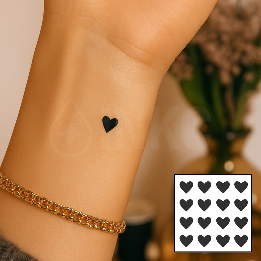 Hartjes tijdelijke tattoo van INKC - productafbeelding 2