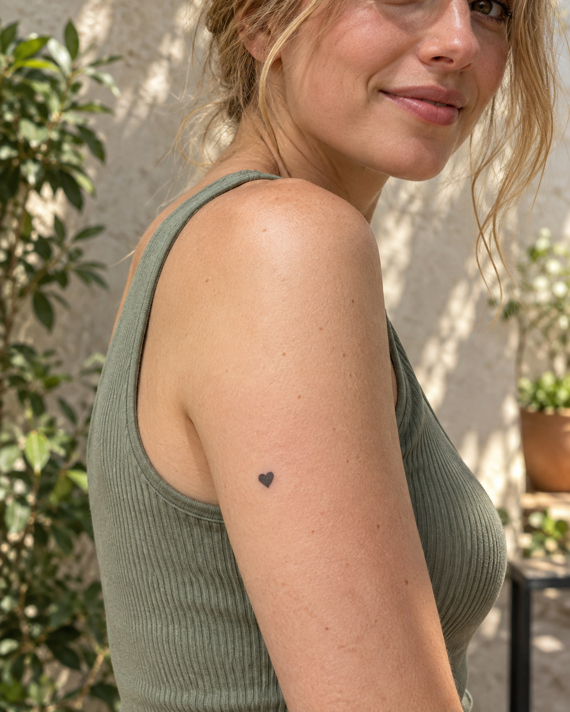 Hartjes tijdelijke tattoo van INKC op de huid